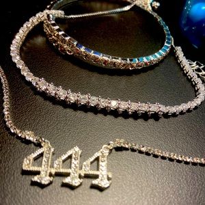 Rhinestone costume jewelry 3 pc set